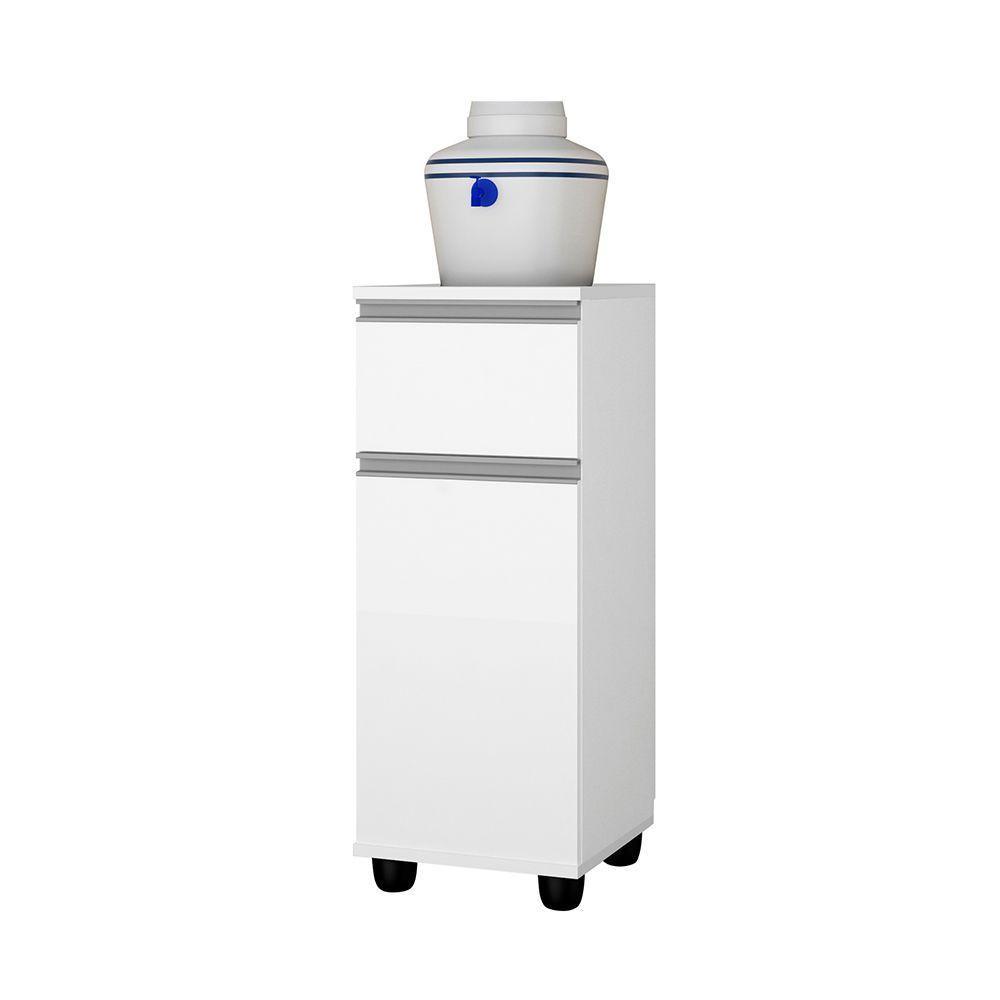 Armário Balcão Suporte Para Bebedouro Com 1 Porta E 1 Gaveta Alaska Branco - 2