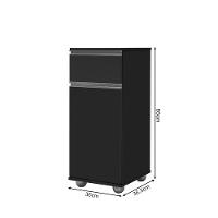 Armário Balcão Suporte Para Bebedouro Com 1 Porta E 1 Gaveta Alaska Preto - 3
