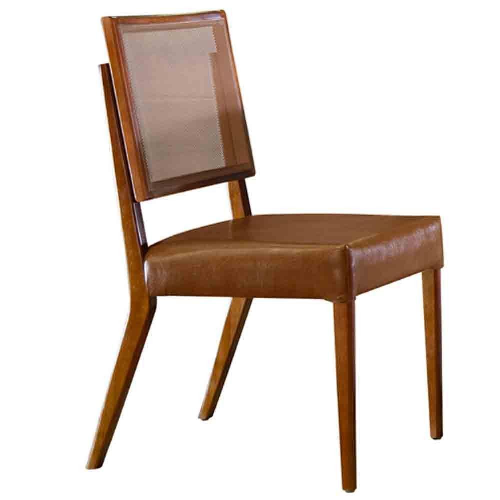 Conjunto Com 2 Cadeiras Aila Mobillare Star Caramelo Imbuia - 5