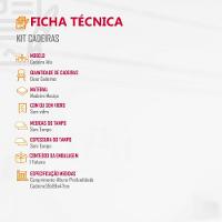 Conjunto Com 2 Cadeiras Aila Mobillare Star Caramelo Imbuia