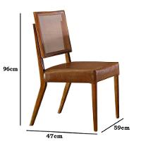 Conjunto Com 2 Cadeiras Aila Mobillare Star Caramelo Imbuia - 5