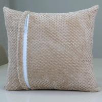 Capa Para Almofada Sonhare 1 Peça 45cm X 45cm Tecido Soft Com Zíper 100% Poliéster - Cáqui - 3