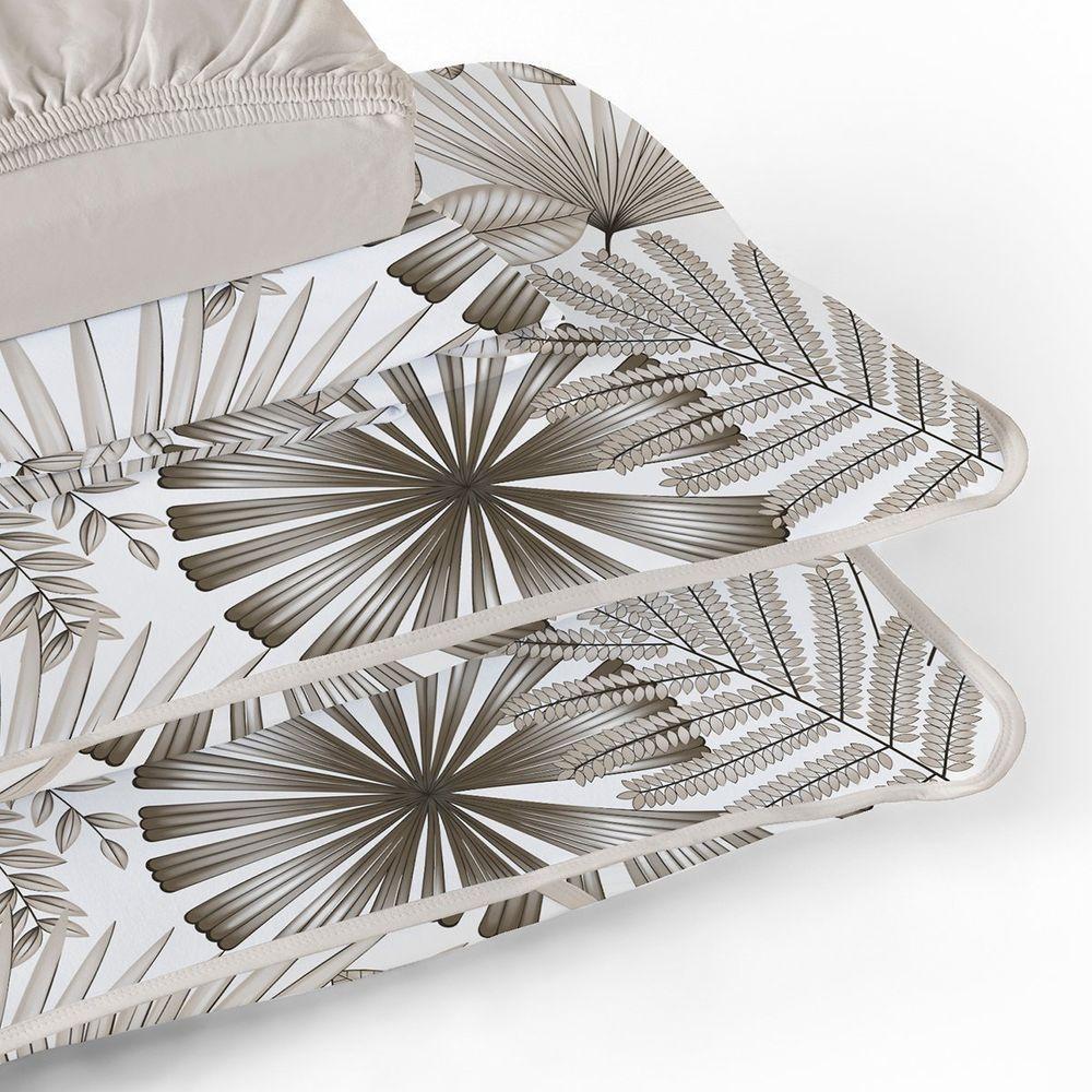 Jogo De Cama Tecebem Casal Malha 100% Algodão Estampado Cloe 4 Pçs Premium Trigo - 2