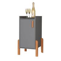 Armário Balcão Multiuso Poseidon Com 1 Porta Cinza - 2