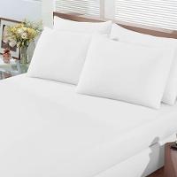 Jogo De Cama Buettner King Malha 100% Algodao Basic Liso 3 Peças Branco - 3
