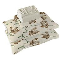 Jogo De Cama Tecebem Casal Malha 100% Algodão Estampado Tais 4 Pçs Premium Baunilha - 1