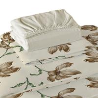 Jogo De Cama Tecebem Casal Malha 100% Algodão Estampado Tais 4 Pçs Premium Baunilha - 2