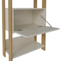 Estante Organizadora Com Porta Basculante Multimóveis Cr25217 Off White/Carvalho Off White/Carvalho - 3