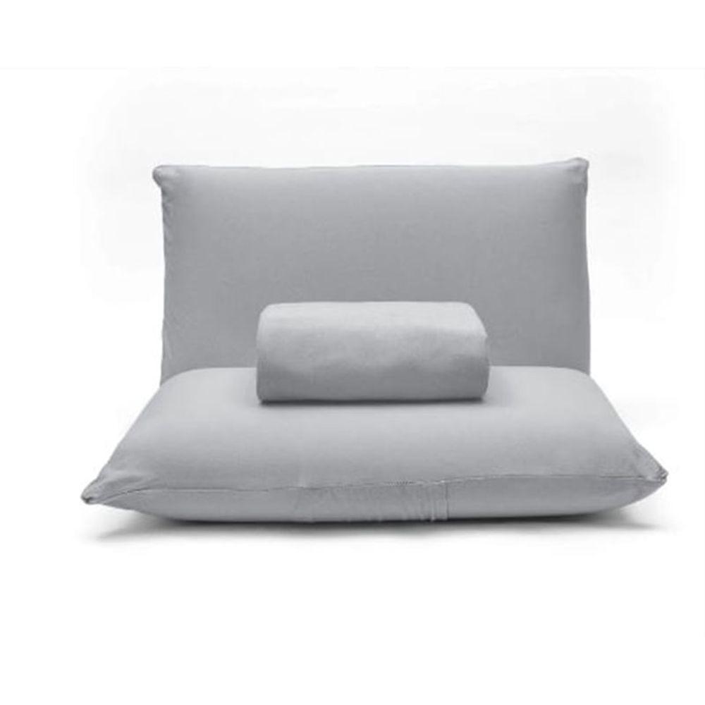 Jogo De Cama Buettner King Malha 100% Algodão Basic Liso 3 Peças Prata - 2