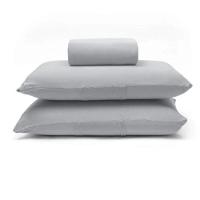 Jogo De Cama Buettner King Malha 100% Algodão Basic Liso 3 Peças Prata - 1
