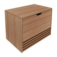 Gabinete Banheiro 1 Porta 1 Gaveta 60Cm Cr10091 Amêndoa - 3