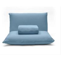 Jogo De Cama Buettner King Malha 100% Algodão Basic Liso 3 Peças Jeans - 2