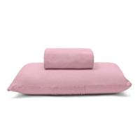 Jogo De Cama Buettner Solteiro Malha 100% Algodão Basic Liso 2 Peças Rose Blush - 1