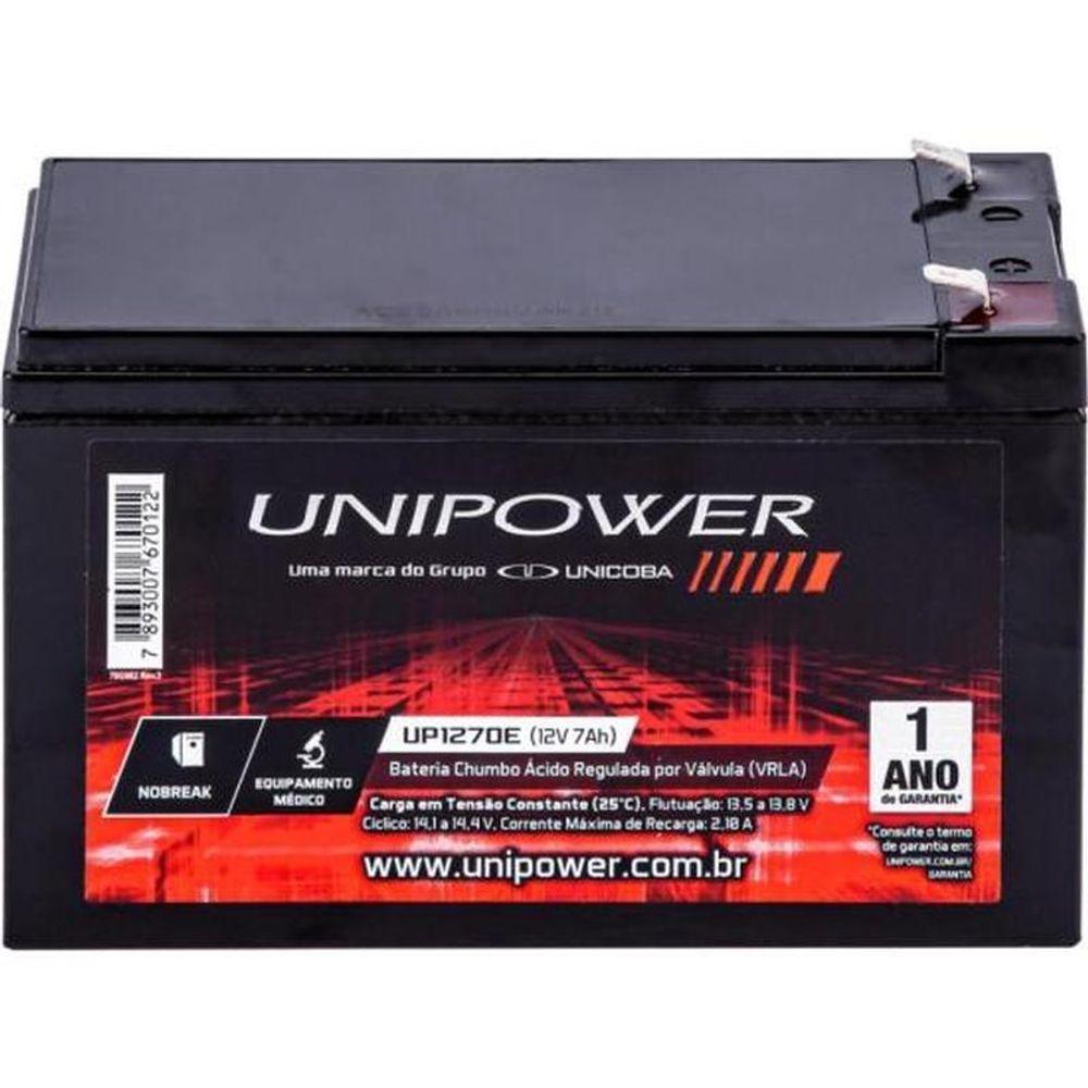 Bateria Estacionária Selada 12v 7ah Vrla Up1270e Unipower - 4