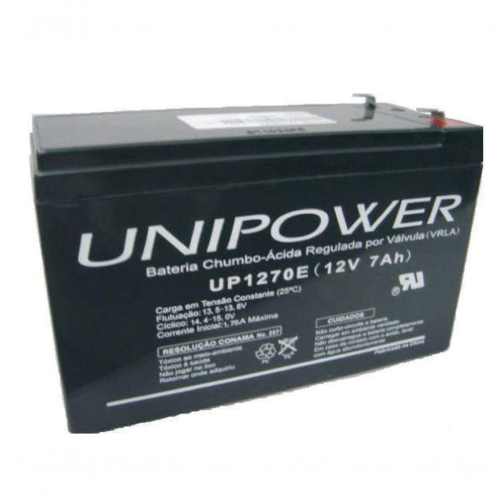 Bateria Unipower Up1270e 12v 7.0ah F187 Nao Automotiva - 1