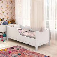 Cama Juvenil Em Nuvem Cristal Branca Com Colchão - 1