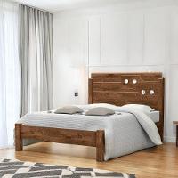 Cama Casal Com Aplique Espelho Luiza Malbec - 1