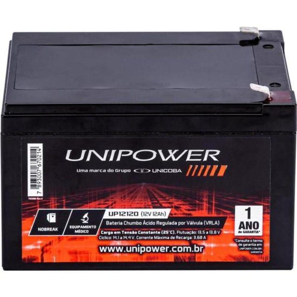 Bateria Estacionária Selada 12v 12ah Vrla Up12120 Unipower - 2