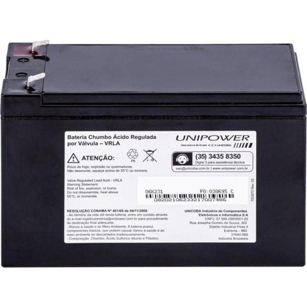 Bateria Estacionária Selada 12v 7ah Vrla Up1270e Unipower - 6