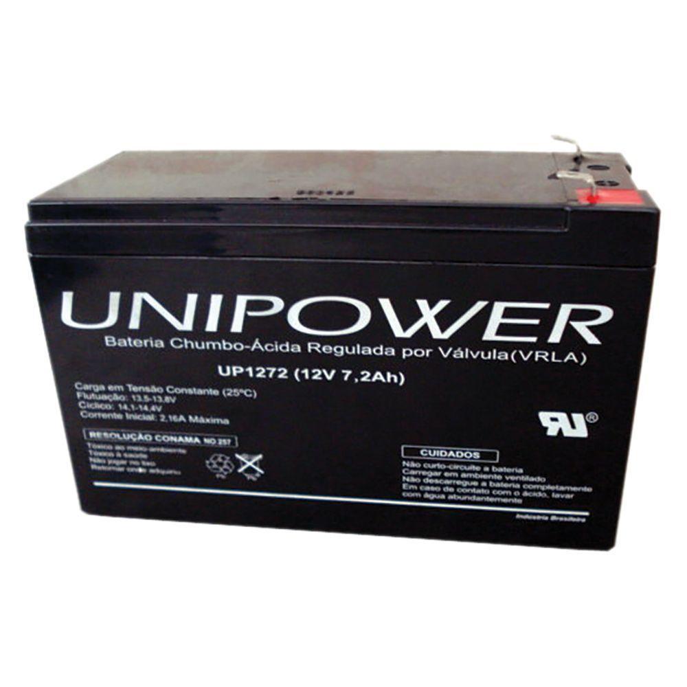 Bateria Unipower Up 1272 12v 7.2ah F187 Nao Automotiva - 1