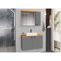 Conjunto Para Banheiro Gabinete Suspenso Com Cuba E Espelheira Madri Cinza - 1