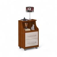 Mesa De Cabeceira Com 02 Gavetas Topázio Cinamomo E Off - 1