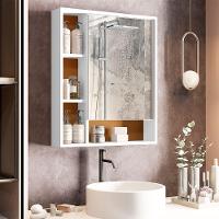 Armário Suspenso Espelheira 1 Porta Com Espelho Olimpia Branco/nature - 1