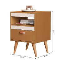 Kit 2 Mesas De Cabeceira Sal Com 1 Gaveta Ypê/off-white/ypê - 3