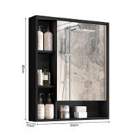 Armário Suspenso Espelheira 1 Porta Com Espelho Olimpia Preto - 4