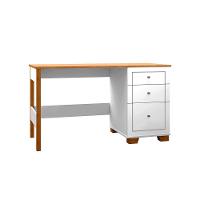 Escrivaninha Mesa Fênix Com 3 Gavetas Branco/nature - 1