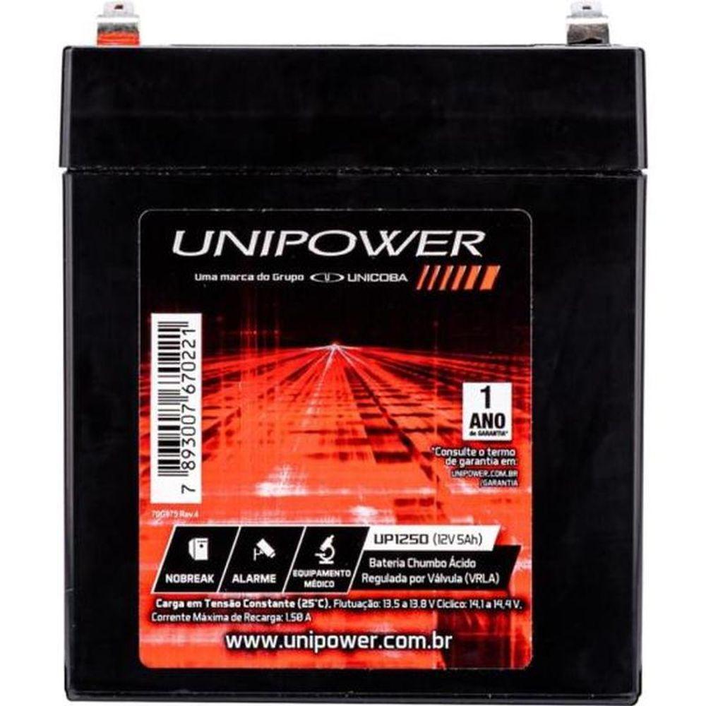Bateria Estacionária Selada 12v 5ah Vrla Up1250 Unipower - 3