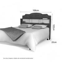 Cabeceira Com Prateleira Estrela Queen Cinamomo E Off - 3