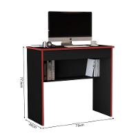 Mesa Escrivaninha Vitória Com 1 Gaveta 2.0 Preto/vermelho - 3