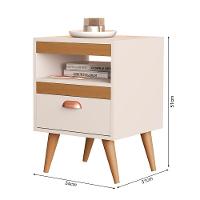 Kit 2 Mesas De Cabeceira Sal Com 1 Gaveta Off-white/ypê/off-white - 3