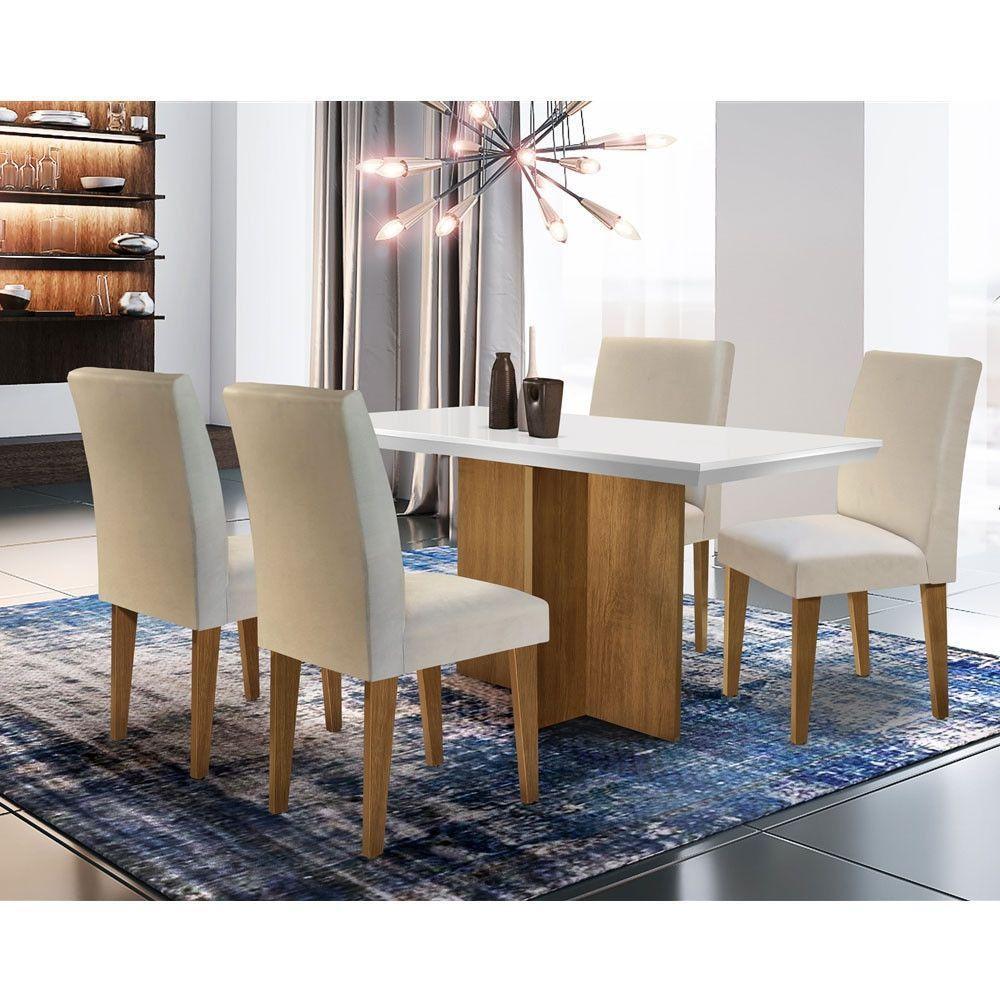 Conjunto Sala de Jantar Olimpia com 4 Cadeiras Grécia - 10