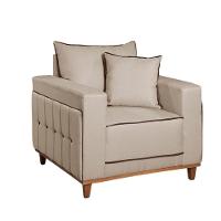 Poltrona Montes Claros Linho Bege - 1