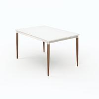 Mesa De Jantar Retangular Com Tampo De Vidro Abbey Off White 135cm - 2