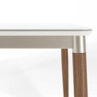 Mesa De Jantar Retangular Com Tampo De Vidro Abbey Off White 135cm - 3