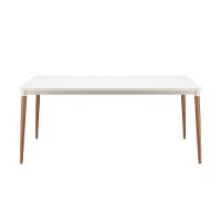 Mesa De Jantar Retangular Com Tampo De Vidro Abbey Off White 180cm - 1