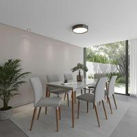 Mesa De Jantar Retangular Com Tampo De Vidro Abbey Off White 180cm - 5