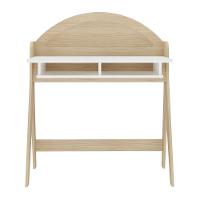 Escrivaninha Com 2 Nichos Ceci Naturale E Branco 90cm - 1