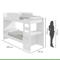 Beliche Com Escrivaninha E Led Olga Branca