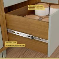 Balcão De Cozinha Com Tampo 1 Porta 1 Gaveta Princesa Freijó E Off White 80cm - 2