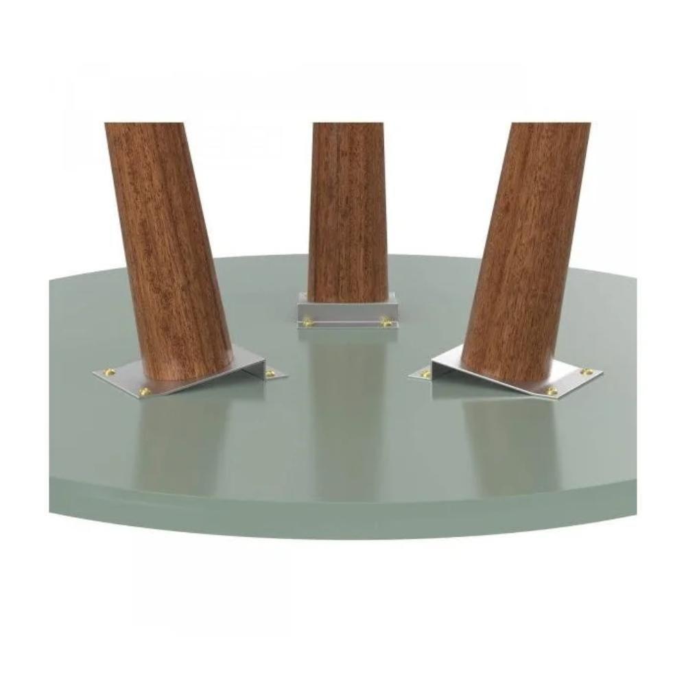 Mesa De Centro Redonda Leggs Ballagio Verde - 2