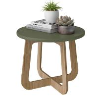 Mesa De Centro Redonda Jasmin Menta E Carvalho - 1