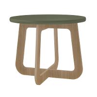 Mesa De Centro Redonda Jasmin Menta E Carvalho - 3