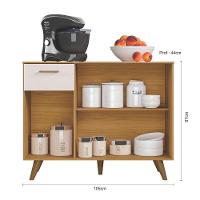 Balcão De Cozinha Com Tampo 3 Portas 1 Gaveta Olinda Freijó E Off White - 2