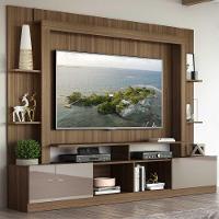 Estante Com Suporte Tv 65" E 2 Portas Oslo Multimóveis V3386 Madeirado/Lacca Fumê - 7