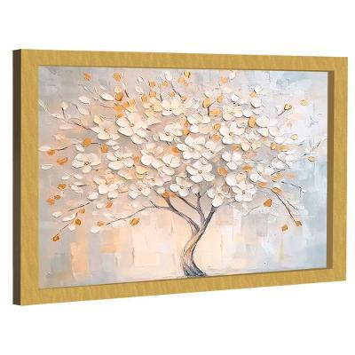 Quadro Decorativo árvore De Flores Brancas