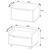 Kit Balcão E Gabinete De Banheiro Com Cuba 1 Porta 1 Gaveta Amêndoa/branco - 3